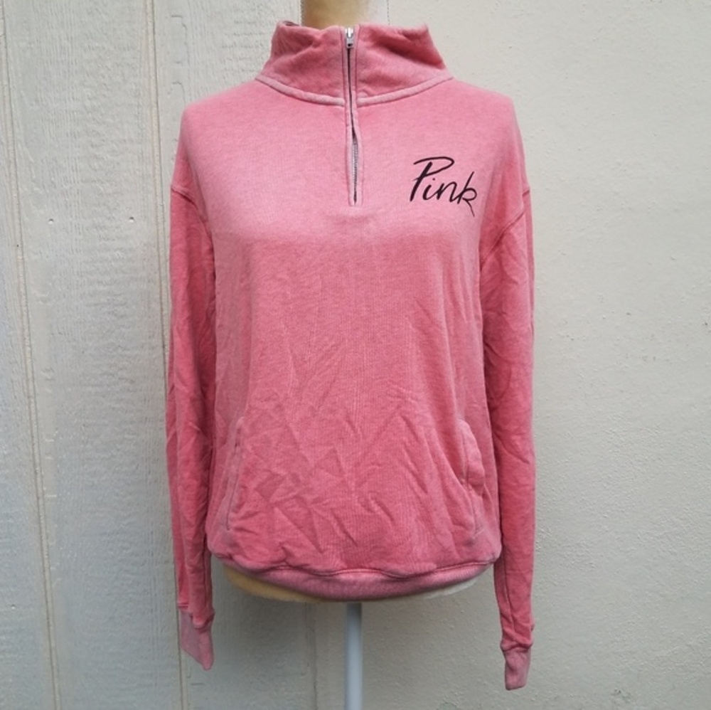 Pink Victoria Secret 1/4 zip jacket size small